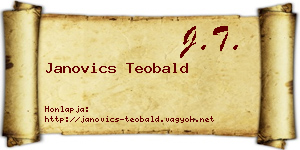 Janovics Teobald névjegykártya